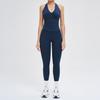 JYL Quick Dry Brushed Yoga Set Hollow Back High Waist Outfit