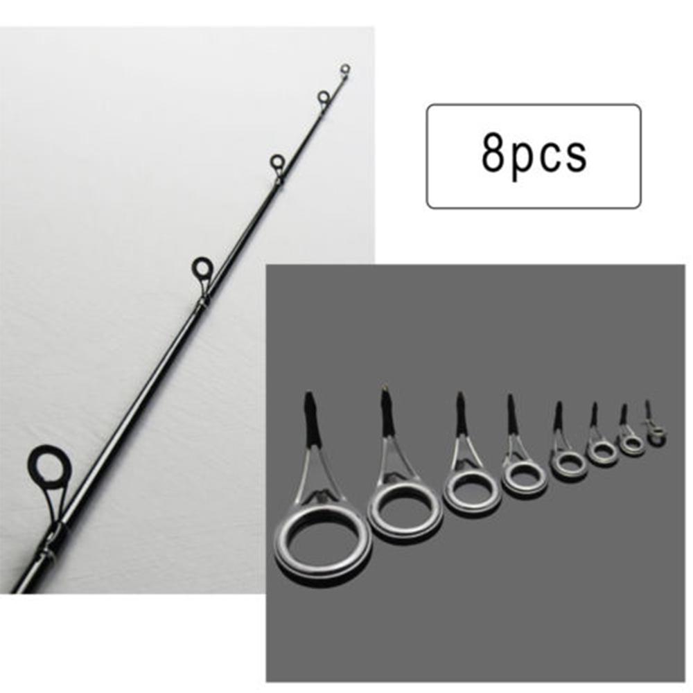 Details about / 90Pc//Box Fishing Rod Guides Tip Rings Stainless Steel Frame 23-3mm Tip Rings