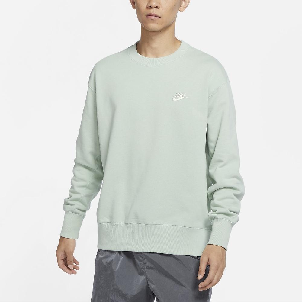 Nike Sportswear Logo Casual Pullover Sweatshirt Men Tops Light-Green DA0022-017