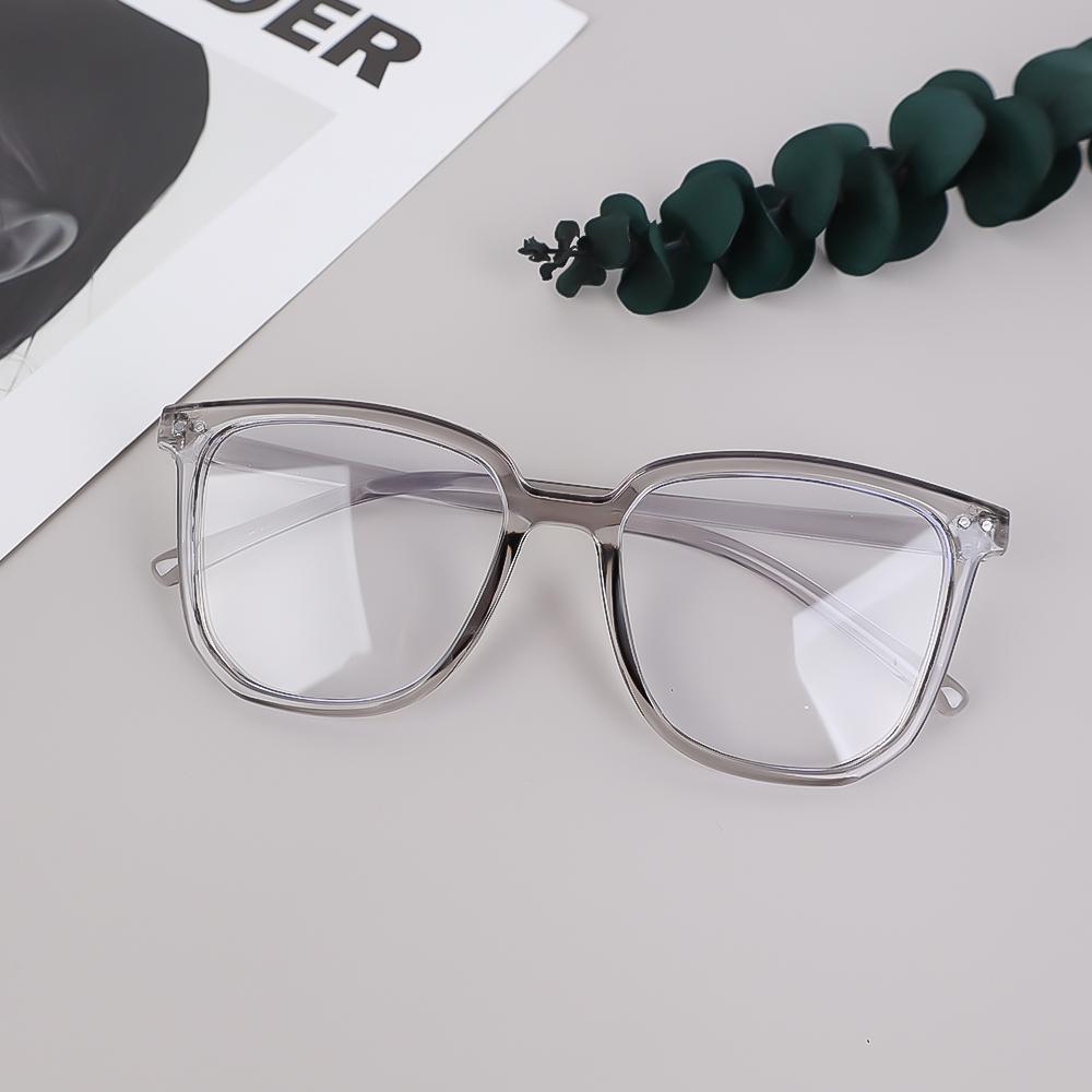 Trendy Computer Clear Glasses Semi Rimless Anti Blue Light Blocking Glasses Men Women Square Ray Filter Eyeglasses Frame Goggle