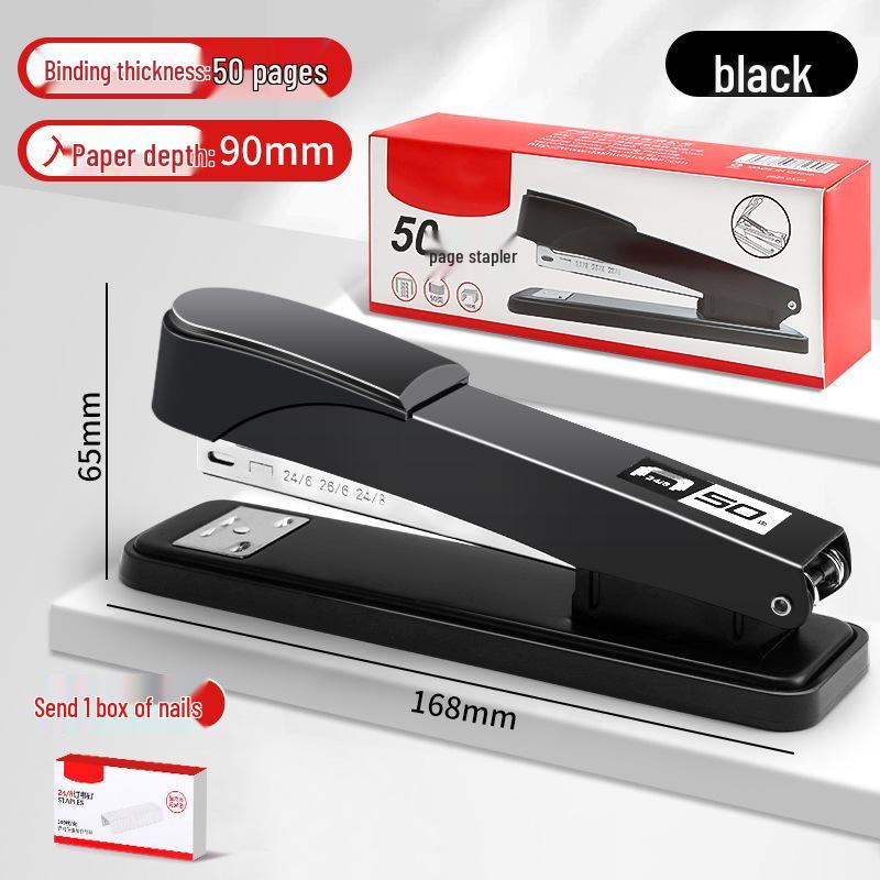 Heavy-Duty Office Stapler for Thick Pages - Large Size Standard Type