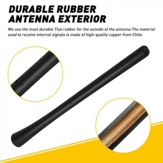 For Dodge Jeep Chrysler 7" Inch Short Antenna Rubber Mast Radio AM/FM Aerial EXV