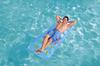 Bestway 1.88m X 71cm Transparent Floating Mat with Underwater View Window, FloatSwimming Ring 43040 (Blue)