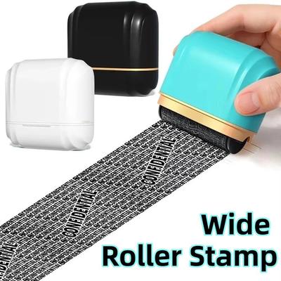 Wide-sized Privacy Roller Seal Leakproof Multi-Functional Wide Roller Stamp Privacy Applicator Ink Refill Privacy Guard