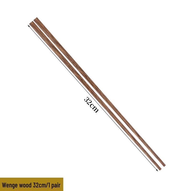 ZISIZ Wenge Wood Extra Long Chopsticks for Frying & Hotpot