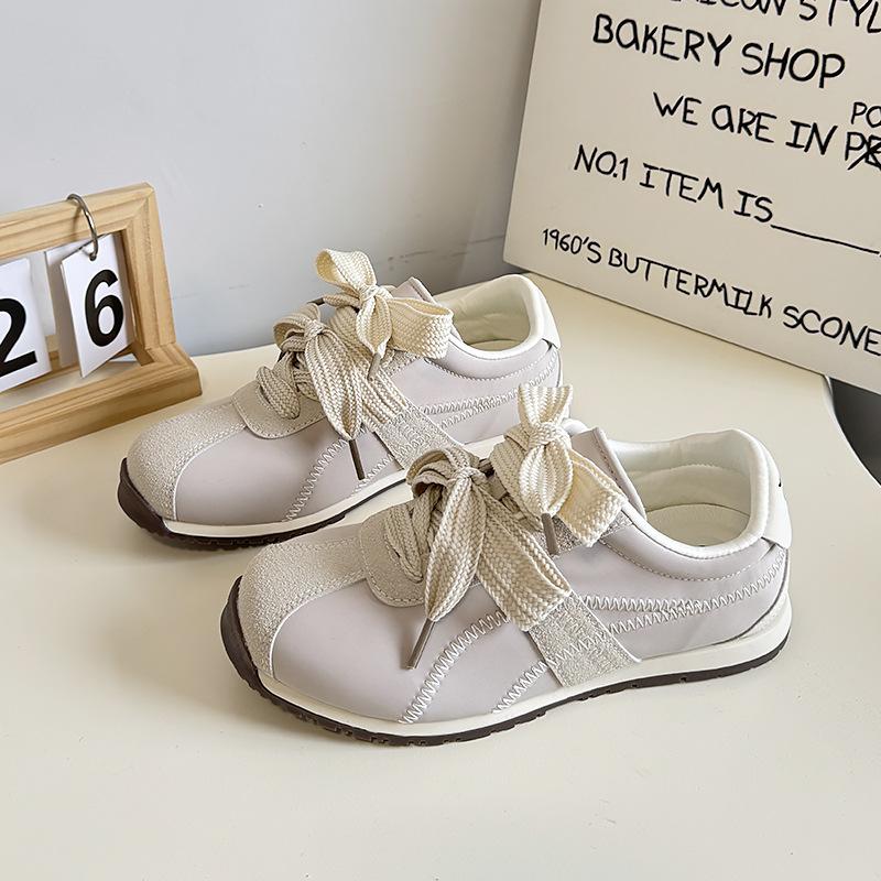 

Мода 2025 Женские спортивные туфли Agan Толстая подошва Дышащая обувь Повседневный спорт Теннис Винтажные туфли дерби zapatos mujer 35