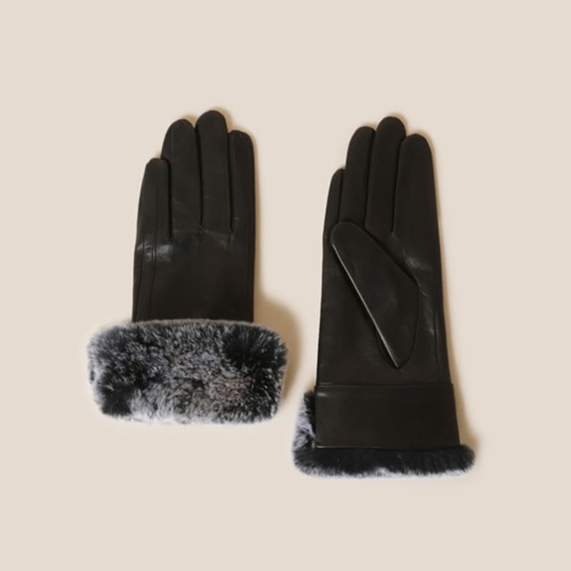 COURONNE Vety Fur Gloves (Black)_RCHAX24641BKX