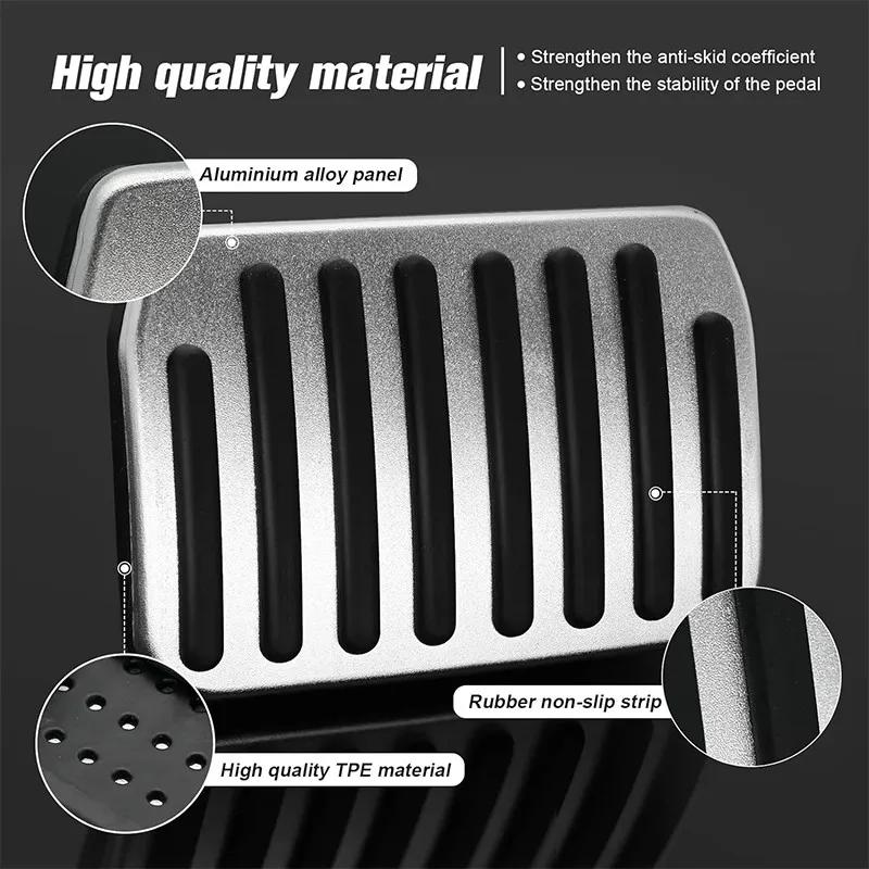 BEG1 For Tesla Model 3 Model Y Foot Pedal Pads Covers For Model 3 Y 2021-2025 Accessories Aluminum Alloy Accelerator Brake Pedal