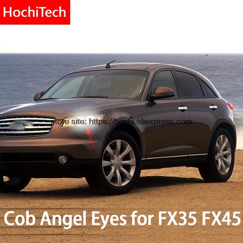 Для INFINITI FX35 FX45 2003-2008 COB LED Дневные ходовые огни Белые COB LED Кольца Ангельские глазки Без ошибок Ультра яркие white color