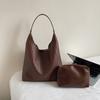 Vintage Lazy Fashion Tote Bag for Women, Korean Commuter Underarm Bag, Woven Pattern Versatile Shoulder Bag