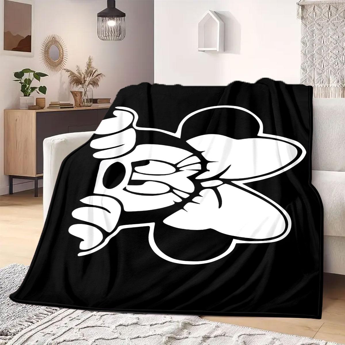 

Mickey Travel Picnics Flannel Blanket Print Cartoon for Bedrooms Sofas Beds Chairs Home Decor Great Gift Idea All Seasons 75x90cm