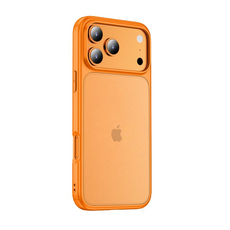 Applicable iPhone17ProMax Armor Magnetic Suction Mobile Phone Case Matte Surface Matte Apple 16 Airbag Anti-drop Protective Cover