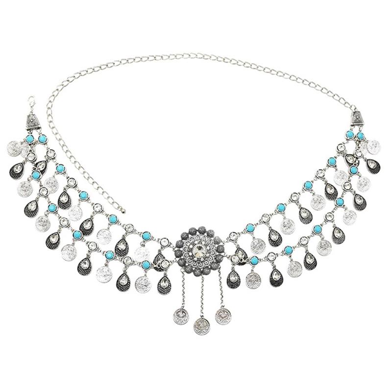 

Монета, цепочка на живот, пояс для танцевального платья, монета с кисточкой, индийская цепочка на талию, ювелирное изделие, цепочка для тела, богемный металлический пояс на талию 1 серебряный