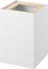 Yamazaki Trash RIN with Conceals Contents and 10595 Can, Rectangular, 14L, Natural, W22×D22×H33.2cm, Series, Lid, Bag,