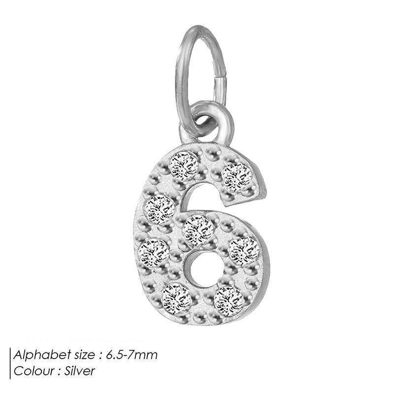 Europäischer & Amerikanischer Vollpavé Diamant Edelstahl Buchstabenanhänger mit DIY Zirkon Halskette & Armband Optionen