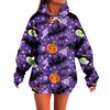 Women's Fashion Casual Halloween Print Long Sleeve Hoodie