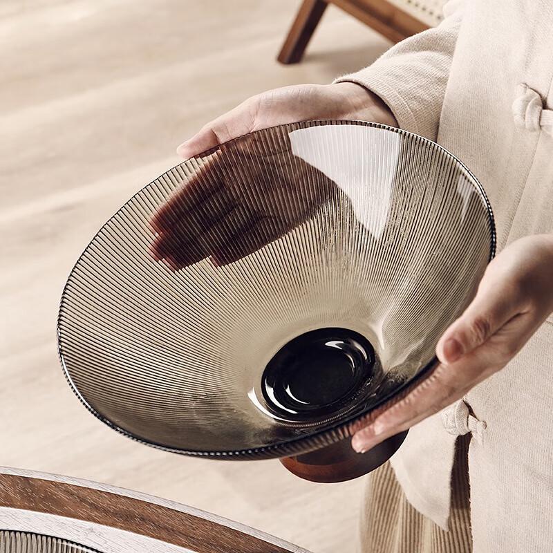 GENASI CRISTALGLASS High-Footed Glass Fruit & Snack Plate