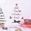 Christmas Decorations, Christmas Tree Shapes, Wooden Pendants, Colorful Letter Pendants, Christmas Shop Windows, Scene Decoration Props