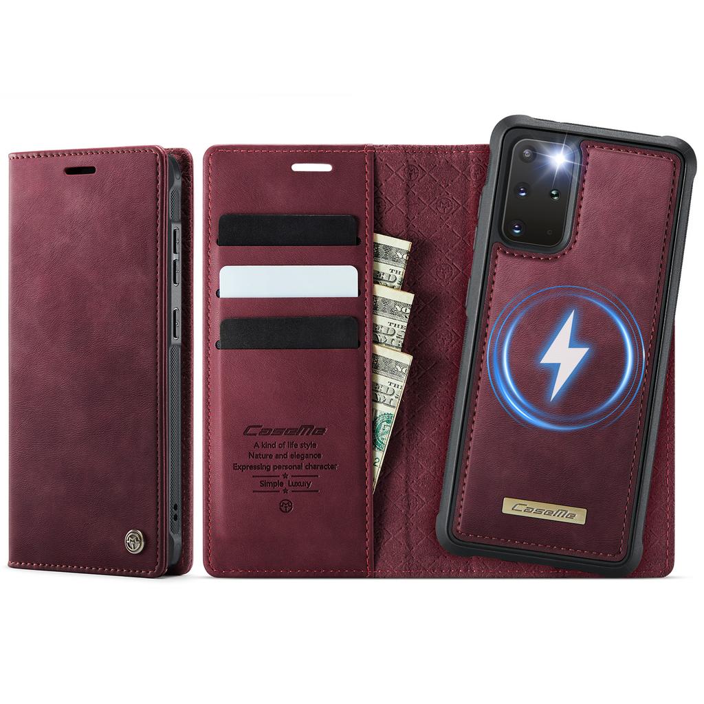 For Samsung Galaxy S20 Plus 5G Case CASEME C49 Compatible with MagSafe RFID Blocking Detachable Wallet Leather Phone Cover