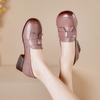 Fashion Women Pumps High Quality Black Genuine Leather Office High Heel Shoes Lady Fashion Round Toe Spring Autumn Casual Single Shoes