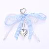 Unique Heart Shaped Bowknot Charm for Handbags Keychain Pearls Bag Pendant Decorative Accessories For Everyday Use