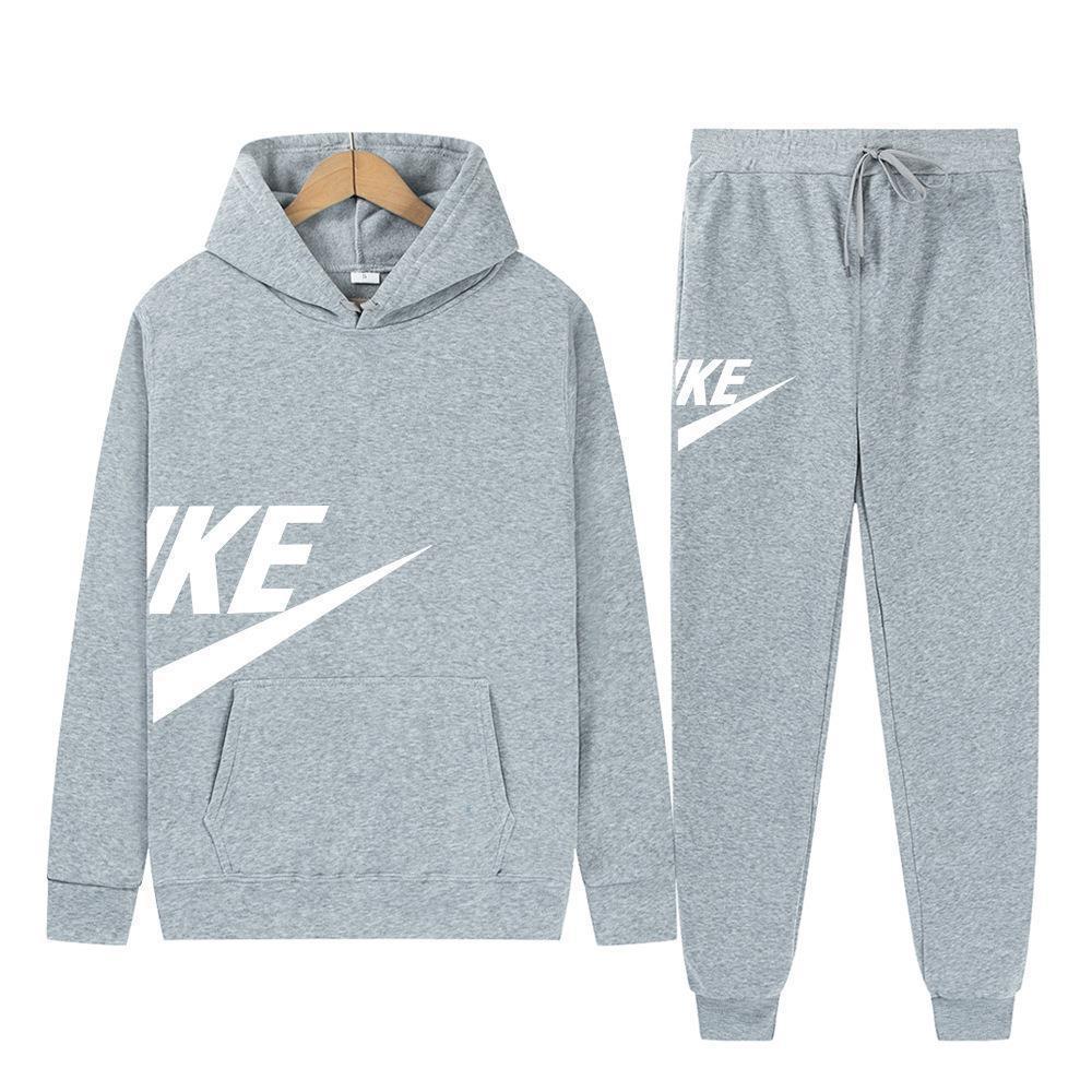 Herren Mode Hoodie Set: Herbst-Winter-Print, Lässiges Fitness-Sweatshirt im europäischen amerikanischen Stil