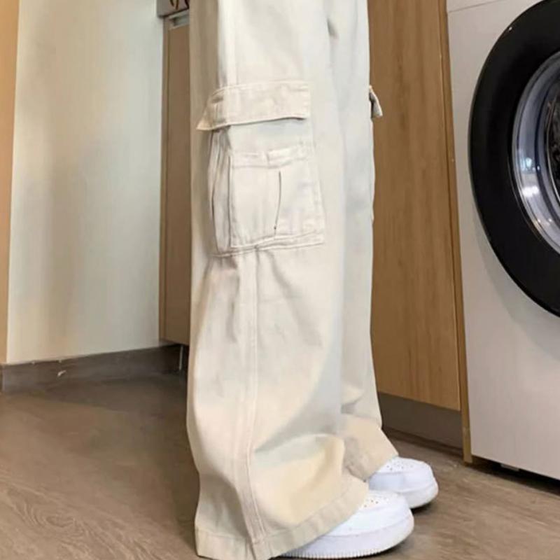 Women Y2K Streetwear Cargo Pants Vintage Fashion High Waist Trousers Female Loose Sweatpants Wide Leg Joggers Trousers