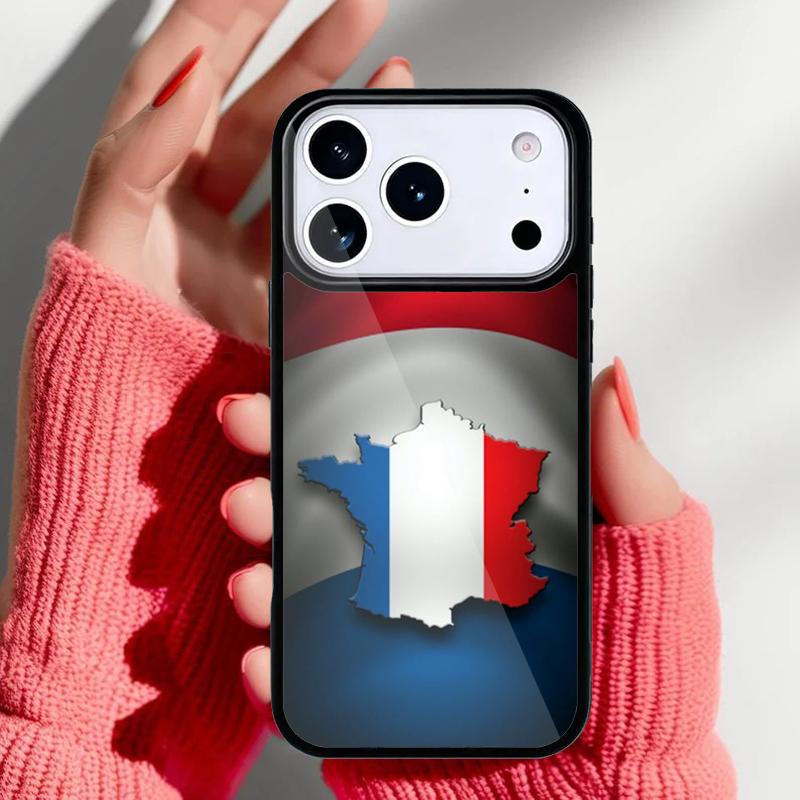 France National Flag Phone Case for iPhone 17 16 15 14 13 Pro Max Back Cover for 12 11 Pro Coque