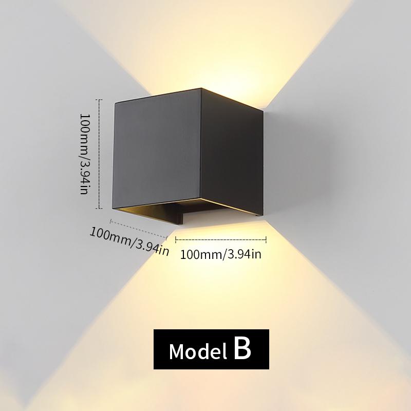 

Настенный светильник светодиодный 85-265 В 6 Вт 12 Вт холодный белый теплый белый подходит для внутреннего наружного сада удобное украшение простая установка Cold White