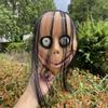 Party Decor Halloween Face Cover With Long Hair Ghost Mask Scary Mask Horror Mask Cosplay Prop