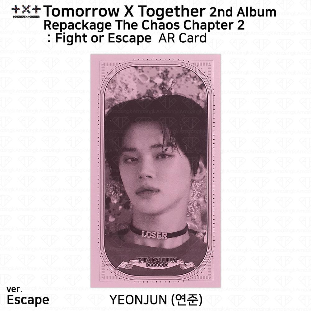 

TXT 2-й альбом в переиздании. Фотокарточка «Хаос. Глава 2. Борьба или бегство» Открытка Yeonjun - AR Card (E ver.