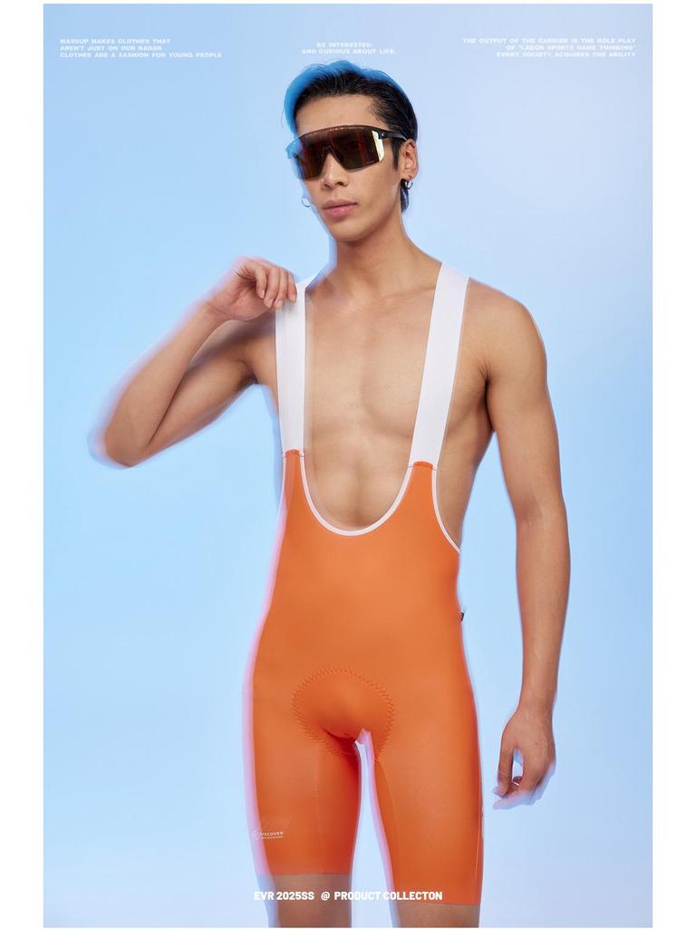 EVR-2024 Men's Summer Cycling Bib Shorts - Breathable Double Arrow Design for Road Biking