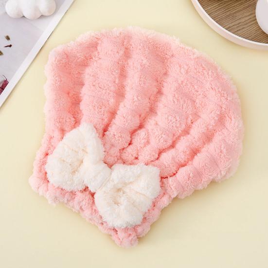 Czepek do suszenia włosów Chłonny ręcznik do włosów z kokardą Kontrola puszenia Szybkoschnący turban do owijania mokrych włosów dla kobiet Kąpiel Prysznic Spa