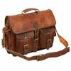 Vintage Leather Briefcase Brown Shoulder Messenger Laptop Bag Large High-Quality