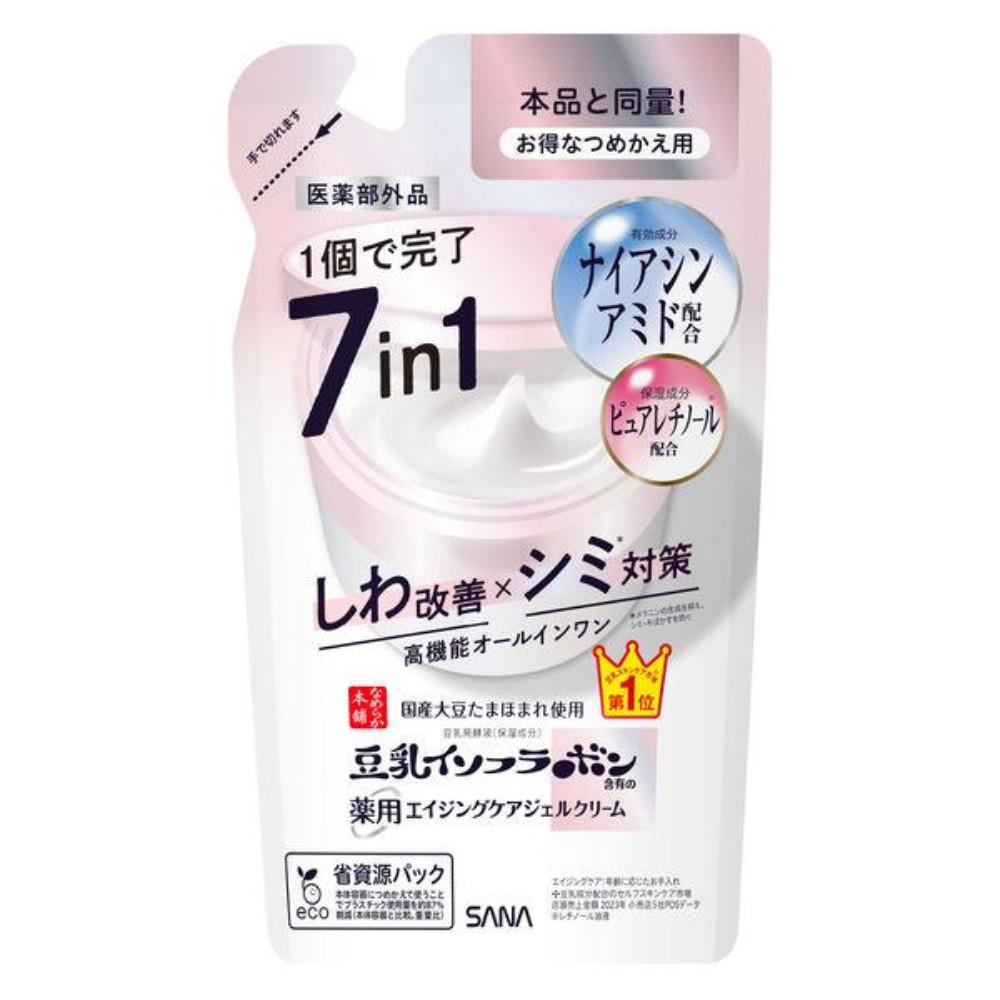 Japan TOKIWA PHARM. SANA Nameraka Honpo Medicinal Wrinkle Gel Cream White (100g / Refill 100g)