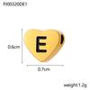 CARLIDANA Stainless Steel Alphabet Pendant Jewelry Accessories Gold Plated Black Letter Charm Heart Initial Beads for Jewelry