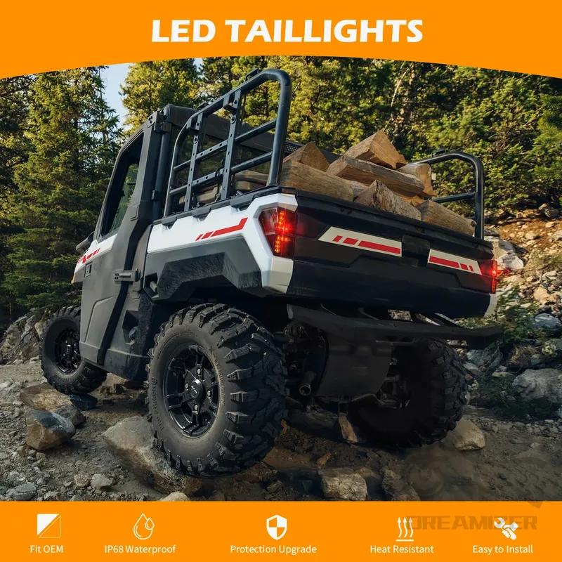 12V LED Tail Lights Rear Brake Stop Lights 2413766 For Polaris Ranger 1000/1000 Crew/XP 1000/XP 1000 Crew Accessories