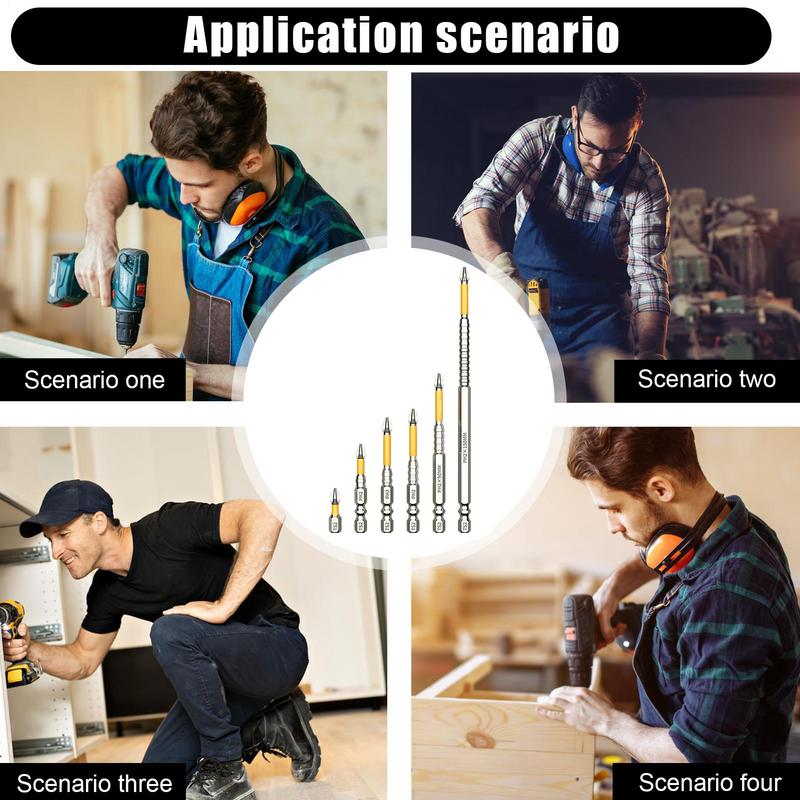 Anti Slip Drill Bits 6 Pieces K5 Anti Slip Screwdriver Bits Power Tools For Replace System Case Removal Home Users Business