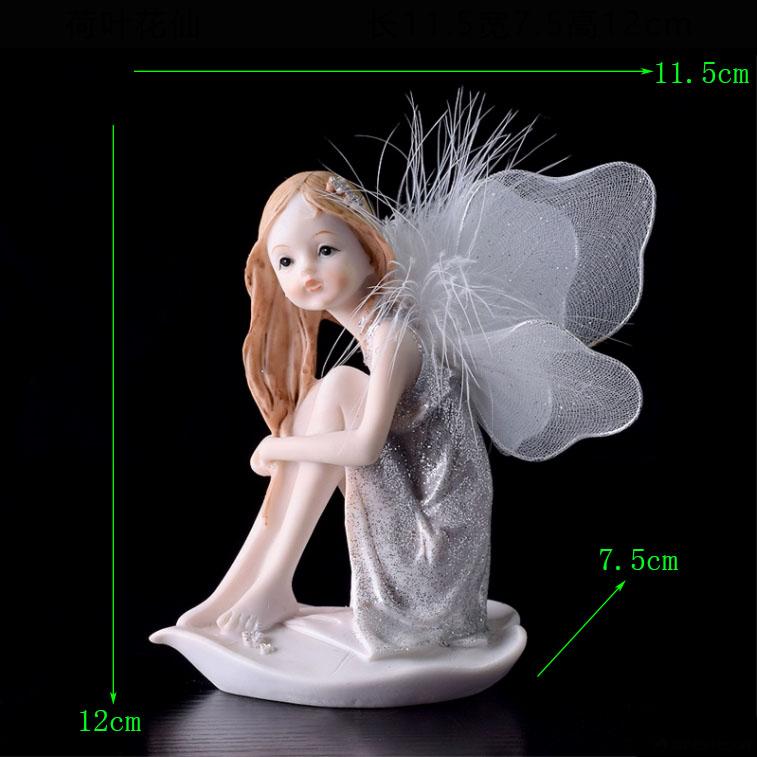 

Europe Flower Fairy Beauty Angel Figurines Decoration Resin Home Crafts Desktop Cute Ornament Birthday Wedding Gift Accessories