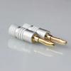 4pcs Banana Connector 4mm Speaker Banana Plugs 24K Copper Gold Plated 4mm Banana Jack Match with 4mm Binding Post