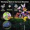 Solar Butterfly Flower Ground Lamp , Outdoor Solar Garden Lamp, Plastic Material, Great for Garden, Yard and Lawn Decoration