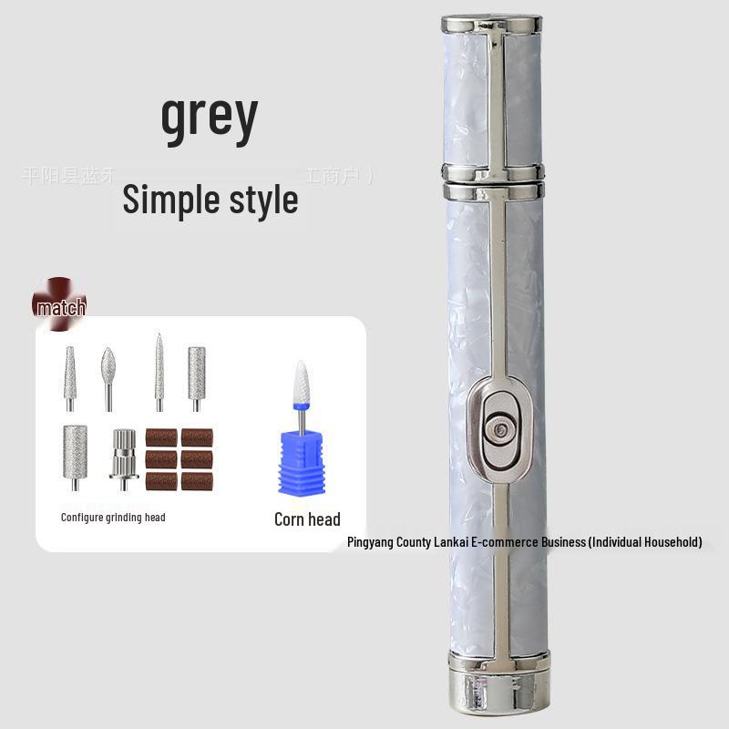 Portable Rechargeable Nail Grinder & Manicure Set for Polishing, Dead Skin Removal, and Nail Repair