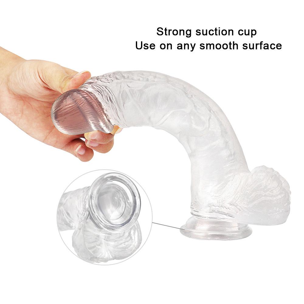 Huge Dildo RUNYU Cock Penis Big Dick Adult Sex Toy Product 26CM Transparent
