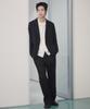 [City Workers] Linen Blend Tapered Pants [Black]