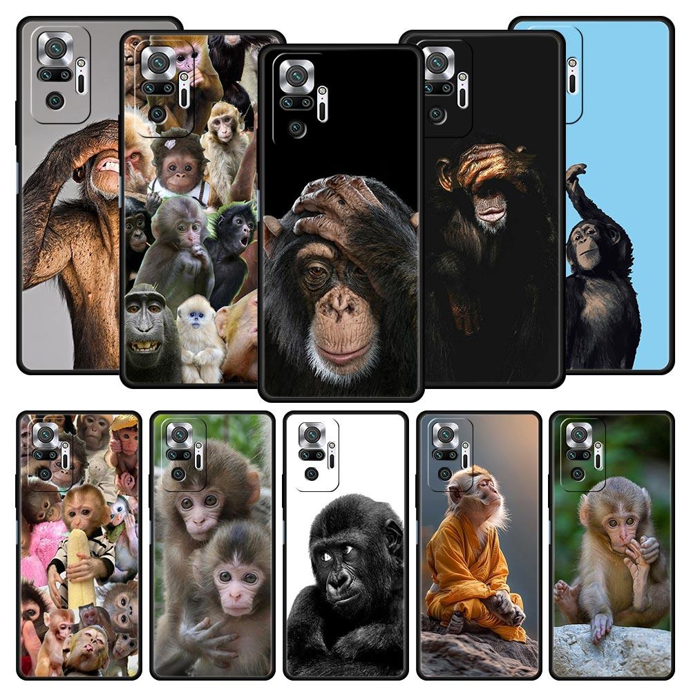Süße Lustige Affen Handyhülle Für Xiaomi Redmi Note 14 13 12 5G 11 10 Pro Plus 4G 9S 9 14C 13C 12C 10C 9C 9A Weiche TPU Hülle