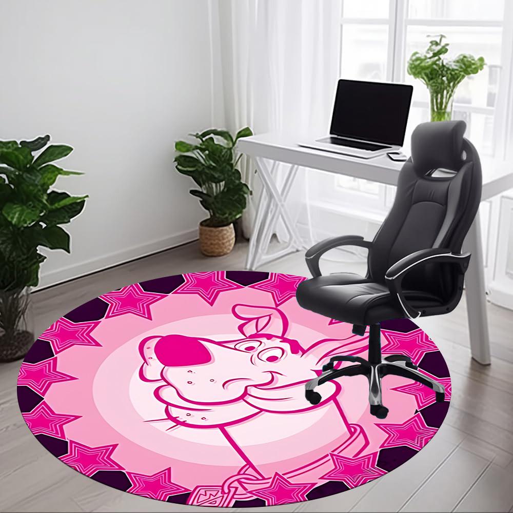 1pc Pink Starry Scooby-DooChair Carpet for Office, Non-slip, Soft and Durable Office Rug for Interior Decoration, Perfect for Office yy250925099