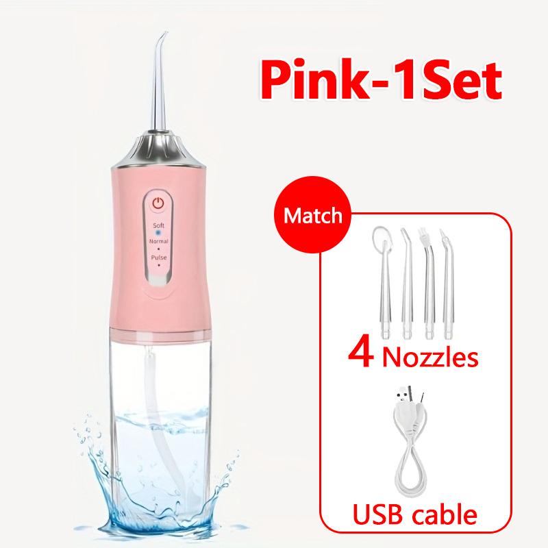 

2026 New USB Charging Oral Irrigator Water Flosser 3 Modes 4 Nozzles Dental Sprayer for Teeth Cleaning Home Travel Portable