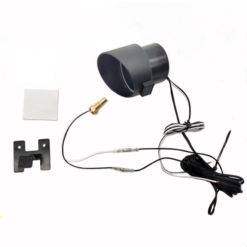2 In 1 12V 24V Round Led Digital Car Truck Water Temp Gauge Temperature Sensor Temperatura Moto Voltage Meter