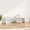 VidaXL Étagère de cuisine empilable blanc 50x15x16cm bois d'ingénierie, étagère de rangement de cuisine, organiseur 860481