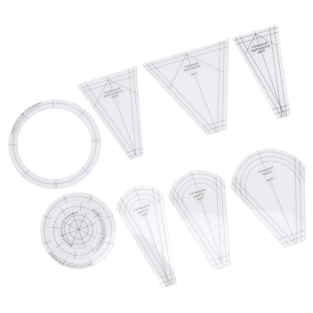 10pcs Quilting Rulers Multifunctional Transparent Acrylic Sewing Templates Sets for Quilting Sewing Stitching Craft
